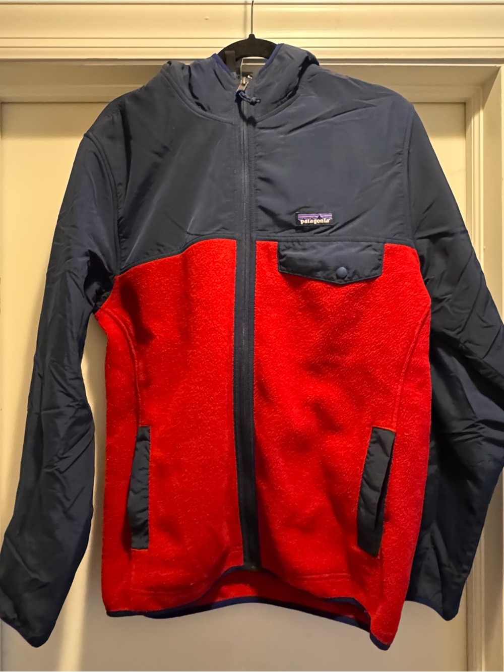 Patagonia Red and Navy Synchilla Fleece Jacket